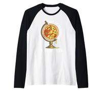 Take Me to A World Made of Pizza Globe Fantasy Raglan Baseball Tee