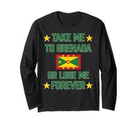 Take Me to Grenada or Lose Me Forever Caribbean Flag Cruise Long Sleeve T-Shirt