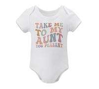Take Me To My Aunt You Peasant Baby Clothes Boy Girl Loves Me Auntie Sayings Bodysuits White-style 9months