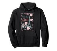 Take Me to Paris, Eiffel Tower and Bicycle with Roses Cute Pullover Hoodie