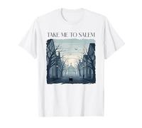 Take Me to Salem Witchy Halloween Cat Design T-Shirt