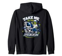 Take Me To The 2000s Retro Alien Y2K Millennium Throwback Zip Hoodie