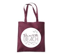 Take Me To The Beach Holiday Tote Shopping Bag 10 Litres Capacity 42 x 38cm
