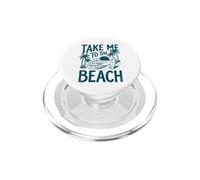 Take Me To The Beach Palm Tree Surf Sunset Retro Vacation PopSockets PopGrip for MagSafe