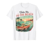 Take Me to The Beach Retro Sunset Drive T-Shirt