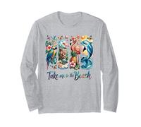Take Me to The Beach Tropical Animals Long Sleeve T-Shirt