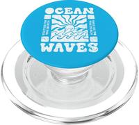 Take Me To The Beach Waves Ocean Sun Retro Summer Vacation PopSockets PopGrip for MagSafe