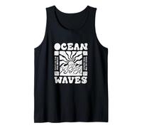 Take Me to The Beach Waves Ocean Sun Retro Summer Vacation Tank Top