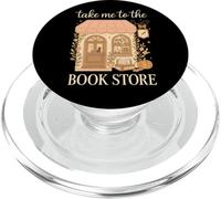 Take Me to the Book Store Cozy Bookshop Cat Aesthetic PopSockets PopGrip for MagSafe