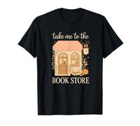Take Me to The Book Store Cozy Bookshop Cat Aesthetic T-Shirt