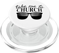 Take Me To The Church Cool Sunglasses Religious Christian PopSockets PopGrip for MagSafe