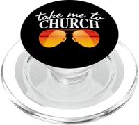 Take Me To The Church Cool Sunglasses Religious Christian PopSockets PopGrip for MagSafe
