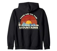 Take Me to the Mountains Escape Nature Lover Hiker Hiking Zip Hoodie