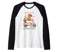 Take Me To The Pumpkin Patch Duck Fun Raglan Baseball Tee