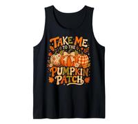 Take Me to The Pumpkin Patch Fall Design Cute Retro Tank Top