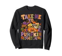 Take Me To The Pumpkin Patch Halloween Chick Witch Fall Car Sweatshirt