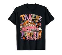 Take Me to The Pumpkin Patch Halloween Duck Pink Fall Truck T-Shirt
