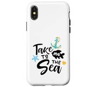 Take Me To The Sea Nautical Saying Coastal Vibe Decor Case for iPhone X/XS