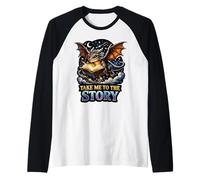 Take Me to the Story Dragon Raglan Baseball Tee