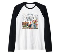 Take Me to The Thrift Shop Vintage Thrifting Kitchen Raglan Baseball Tee