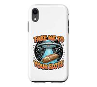 Take Me to Your Elote UFO Abduction Mexican Corn Funny Elote Case for iPhone XR