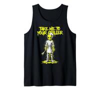 Take Me to Your Griller Alien BBQ Funny UFO Grill Master Tank Top