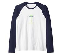 Take Me to Your Leader UFO Sci-Fi Alien Encounter Raglan Baseball Tee, Men, Navy/White, XXL