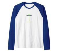 Take Me to Your Leader UFO Sci-Fi Alien Encounter Raglan Baseball Tee, Men, Royal Blue/White, XL