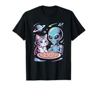 Take Me to Your Litter Funny Cat UFO Alien Space Men Women T-Shirt