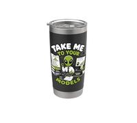 Take Me to Your Models Actuarial Analyst Alien Data Finance Stainless Steel Insulated Tumbler