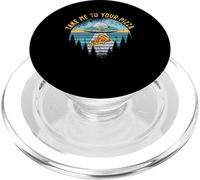 Take Me To Your Pizza Italian Food Pizza Eater Alien UFO PopSockets PopGrip for MagSafe