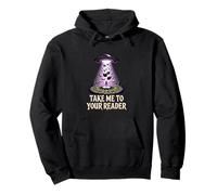 Take Me To Your Reader Funny UFO Alien Book Lover Pun Pullover Hoodie