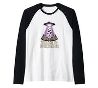 Take Me to Your Reader Funny UFO Alien Book Lover Pun Raglan Baseball Tee