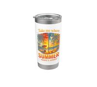Take Me Where Summer Never End Summer Adventure Stainless Steel Insulated Tumbler