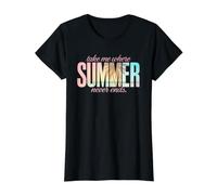Take Me Where Summer Never Ends Value Graphic T-Shirt, Women, Black, XL