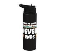 Take Me Where Summertime Never Ends Stainless Steel Insulated Water Bottle