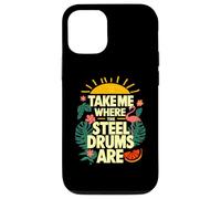 Take Me Where The Steel Drums Are - Flamingo Reggae Summer Case for iPhone 12/12 Pro