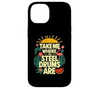 Take Me Where The Steel Drums Are - Flamingo Reggae Summer Case for iPhone 14
