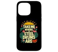 Take Me Where The Steel Drums Are - Flamingo Reggae Summer Case for iPhone 14 Pro Max