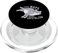 Take Naps, Destroy Capitalism - Funny Communist Cat PopSockets PopGrip for MagSafe
