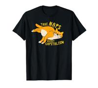 Take Naps, Destroy Capitalism - Funny Communist Cat Value Graphic T-Shirt