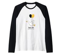 Take Off However You Can Goose Balloon Flying Motivation Raglan Baseball Tee