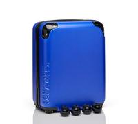 Take OFF Luggage 18 Inch Personal Item Removable Wheels Suitcase 2.0 Converts from Carry On Into Under The Seat Luggage and Fits Into Airline Personal Item Sizer, Blue, 2.0, Hardside Luggage with