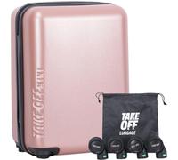 Take OFF Luggage Personal Item Suitcase 3.0 Expandable with Removable Wheels Converts from Carry-On into Under the Seat Luggage and fits Airline Sizers, Rose, 18 inch - 3.0