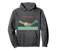 Take Only Pictures Leave Only Footprints Nature Lover Pullover Hoodie, Adult Unisex, Dark Heather Grey, M