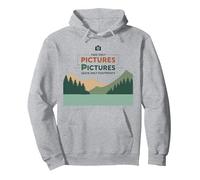 Take Only Pictures Leave Only Footprints Nature Lover Pullover Hoodie, Adult Unisex, Heather Grey, L