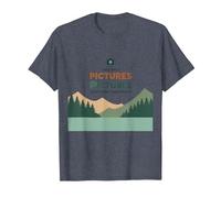 Take Only Pictures Leave Only Footprints Nature Lover T-Shirt, Men, Heather Blue, 6XL