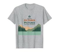 Take Only Pictures Leave Only Footprints Nature Lover T-Shirt, Men, Heather Grey, L