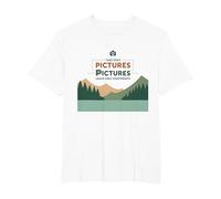 Take Only Pictures Leave Only Footprints Nature Lover T-Shirt, Men's Big and Tall, White, 3X Tall