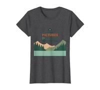 Take Only Pictures Leave Only Footprints Nature Lover T-Shirt, Women, Dark Heather Grey, XS
